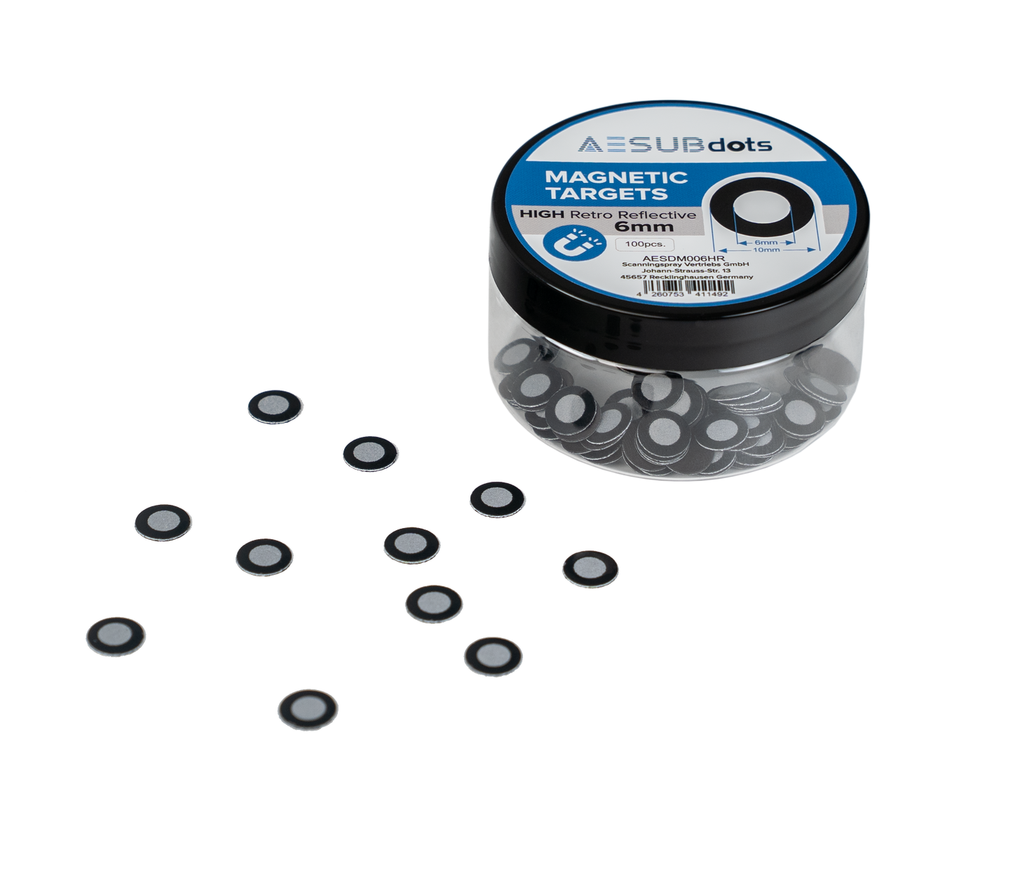 AESUBdots retro high reflective magnetic